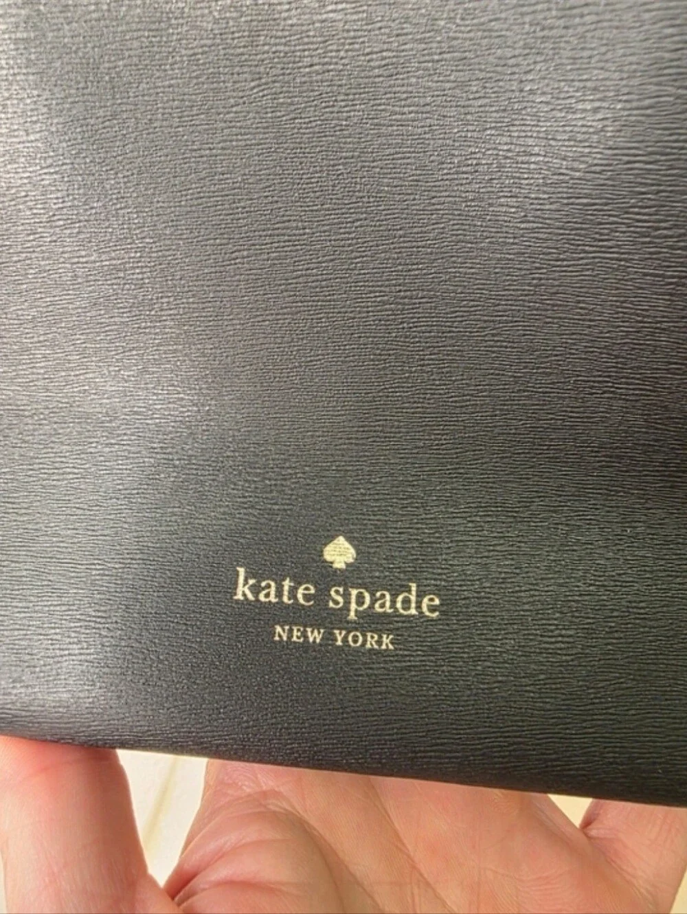 Kate Spade Black Leather Tote Bag Pink Interior Spade Flower Twist Lock